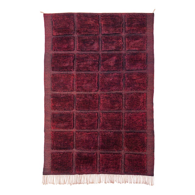 Hand-Knotted Wool Rug by Azele Studio For Sale