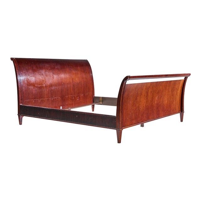 Barbara Barry for Baker Mid Century King Sleigh Bed For Sale