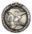 1930s French Pewter Art Deco Medallion Struck With the Face of Mercury Pedant Pin For Sale