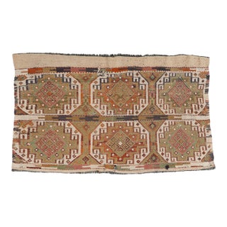 Small Vintage Embroidered Kilim Rug - 2`7″ X 4`5″ Ft. For Sale