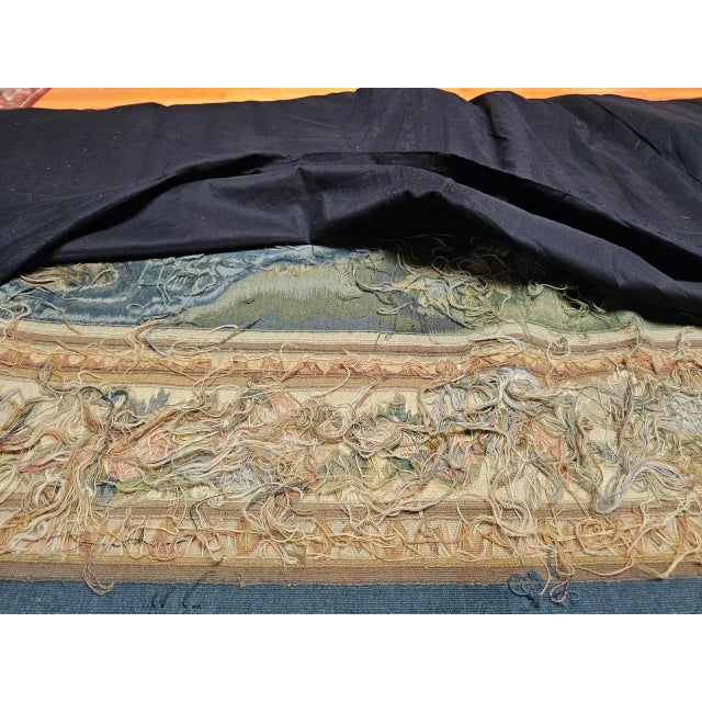 Vintage French Aubusson Tapestry, Hand-Woven Wool, Forest Scene, 72" X 96" For Sale - Image 4 of 18