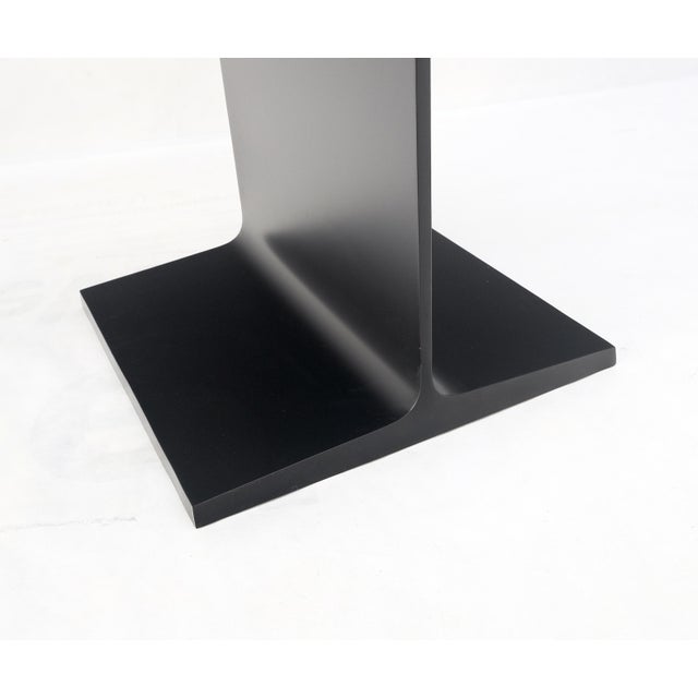 Pair Ward Bennet Black Enamel i Beam End Side Occasional Tables Stands Mint For Sale - Image 13 of 13