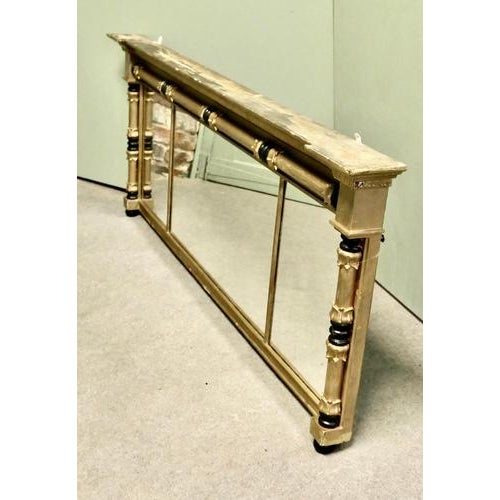 Regency Triple Plate Gilt Mirror For Sale - Image 4 of 7