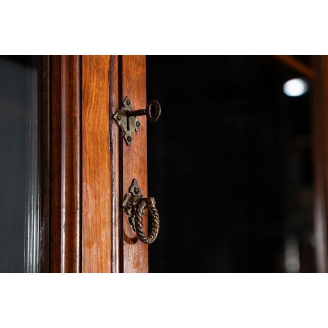 Large Antique English Mahogany Glazed Library Bookcase, 1870 For Sale - Image 14 of 18