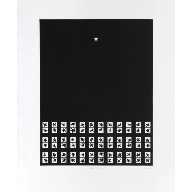 Paint Patrick Hughes, Black Stars, 1980 For Sale - Image 7 of 7