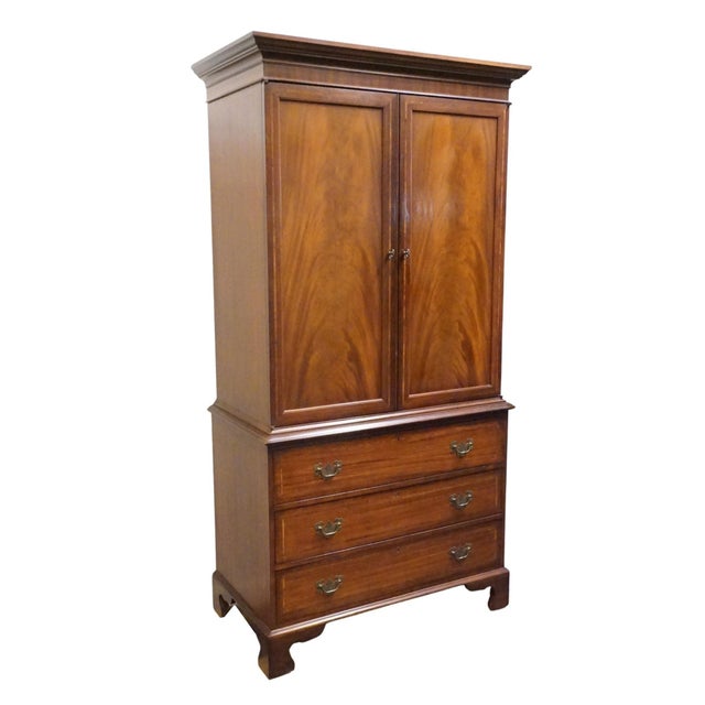 WHITE OF MEBANE Solid Mahogany Traditional Style 42" Media Armoire 405-65 82" High 42" Wide 22.5" Deep We specialize in...