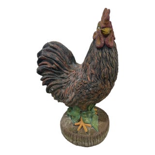 Antique Rustic Red Rooster Early 20th Century For Sale