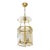 Gold Gilded Bronze French 3 Light Cylinder Ceiling Lantern For Sale