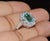 Gia Certified 2.53ct Natural Zambian Emerald & Diamond Halo Milgrain 18k White Gold Ring, Size 5 For Sale In Dallas - Image 6 of 16