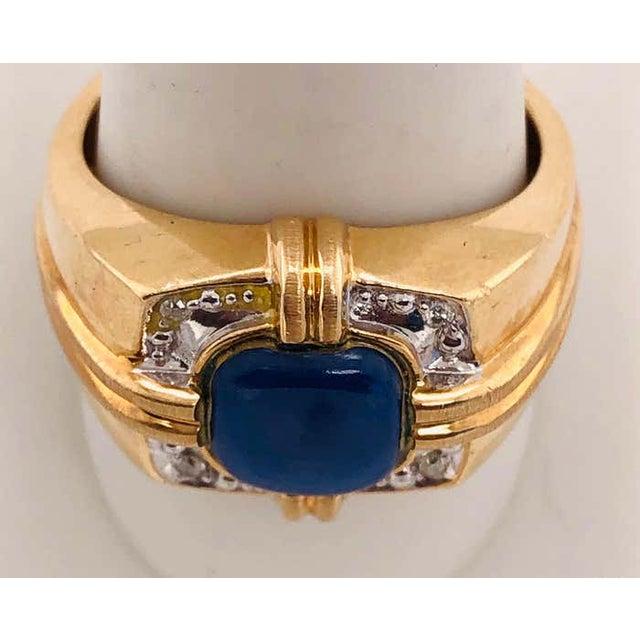 2010s Rubin Arthur 14 Karat Yellow Gold Ring With Diamonds, Size 10.25 For Sale - Image 5 of 9