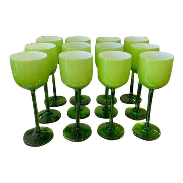 Set of 6 Carlo Moretti Cased Wine Glasses, 1970s For Sale