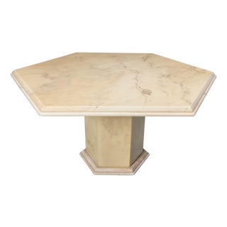 Italian Octagonal Marble Dining Table, 1970s For Sale