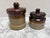 Vintage Midcentury Americana pottery ceramic rustic earthy honey pot and sugar vessel. Both have lids. The honey pot is so...
