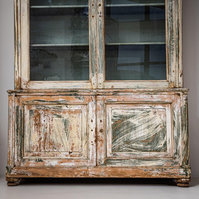 Large Antique Painted Library Cabinets, 1840, Set of 2 For Sale - Image 10 of 13