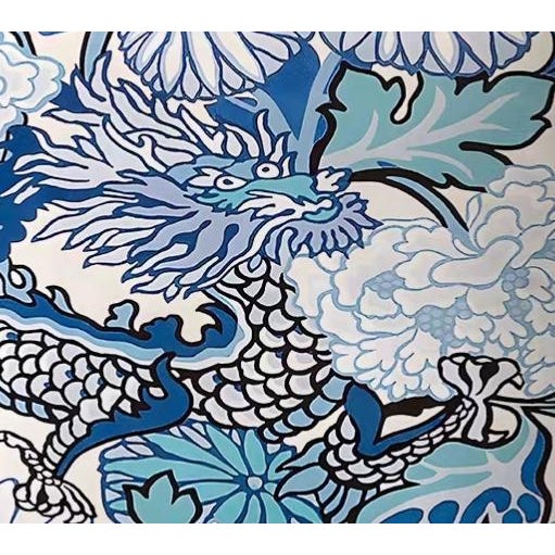 Blue Dragon Playing With Flowers · Dancer Reflecting Melody For Sale - Image 4 of 5