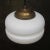 Mid-Century White Matte Opaline Glass and Brass Pendant Light For Sale - Image 5 of 7