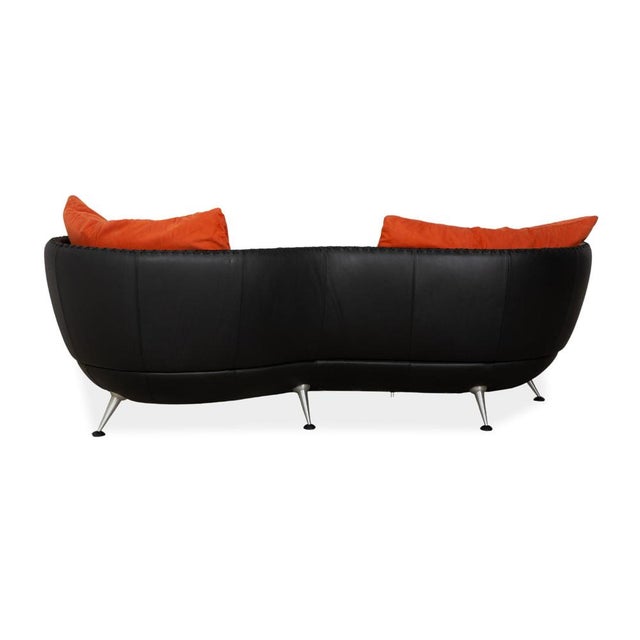 DS-102 Three-Seater Black Sofa in Leather from de Sede For Sale - Image 10 of 12