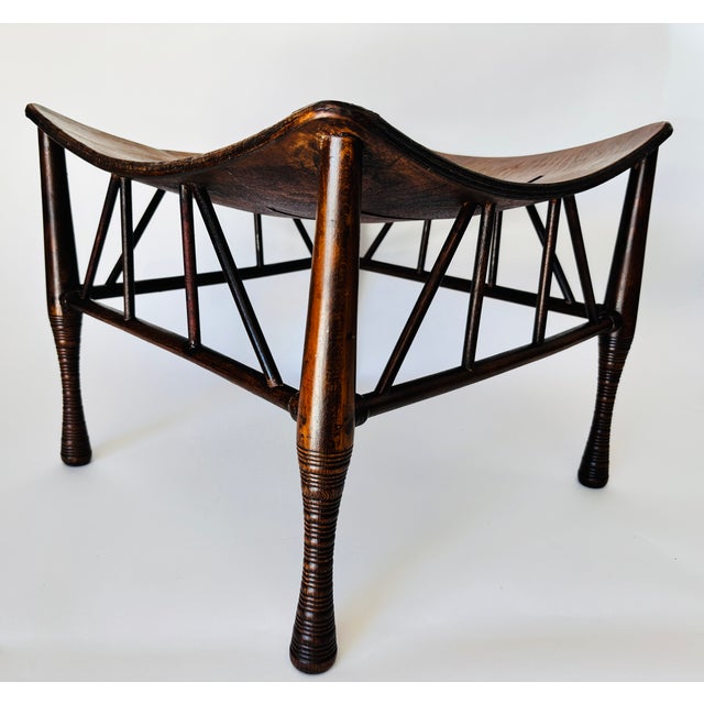 Egyptian Revival Thebes Stool, Liberty & Co Attributed Circa 1920s For Sale - Image 10 of 18