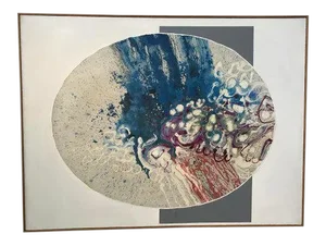 1975 Vintage John Thompson Abstract Modernist Painting