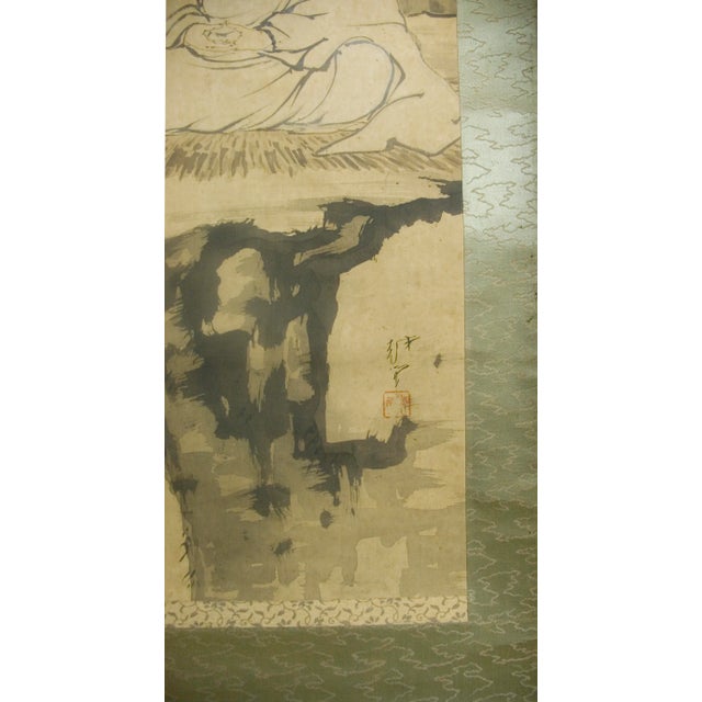 Japanese Early 20th Century Japanese Mountain Throne Kannon Scroll For Sale - Image 3 of 7