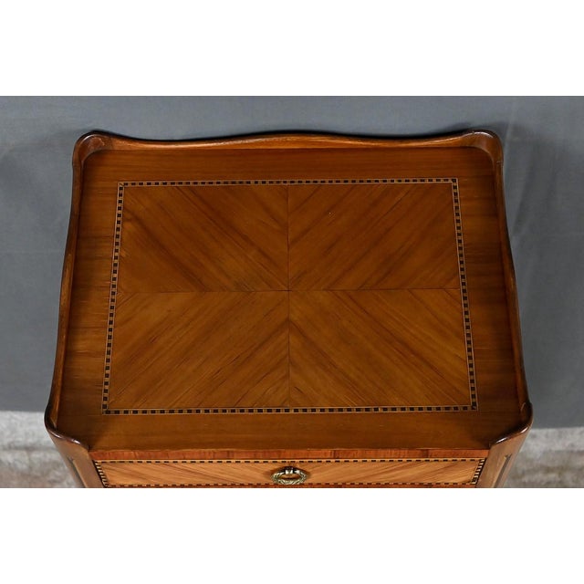 Louis XV-Louis XVI Transitional Marquetry Coffee Table, 1950s For Sale - Image 6 of 18