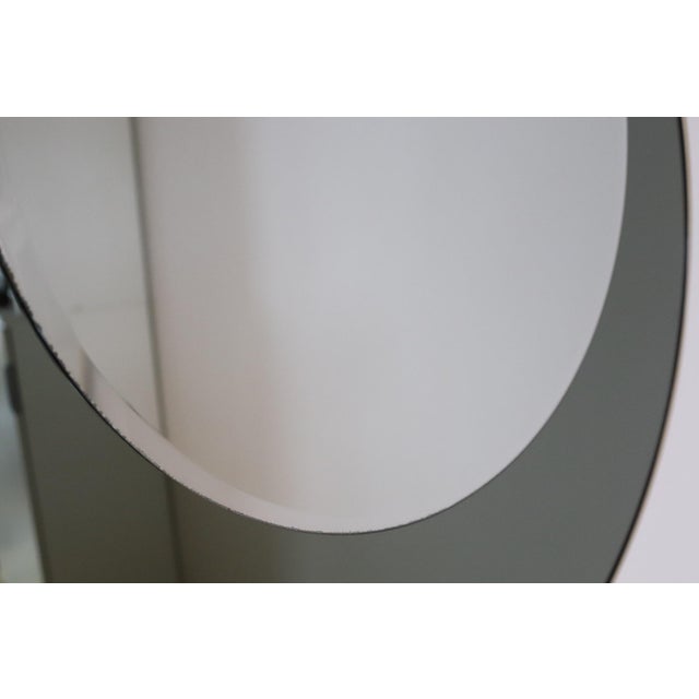 Italian Double Glass Wall Mirror with Brass Frame, 1970s For Sale - Image 10 of 17