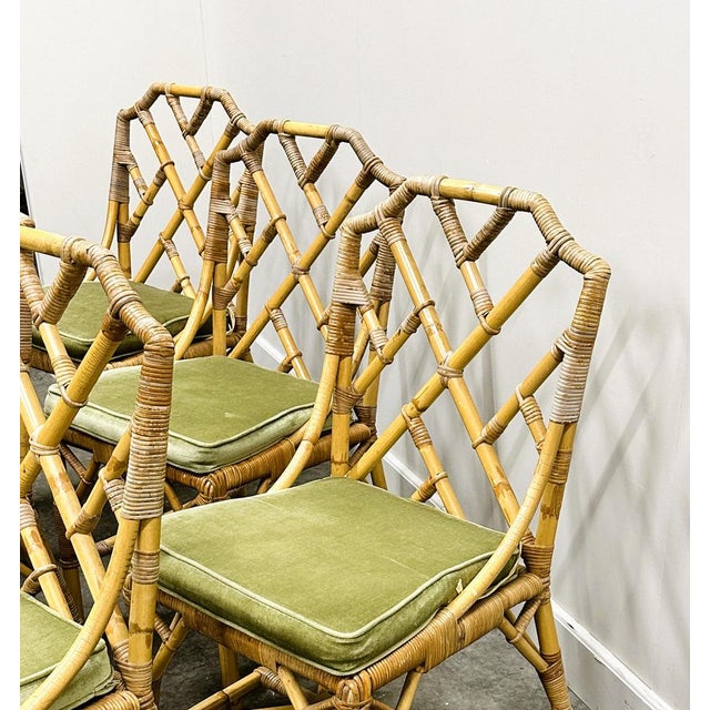 English Bamboo and Rattan Chairs from Angraves, 1970s, Set of 6 For Sale - Image 10 of 13