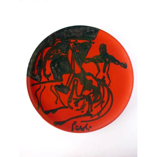 Ceramic Italian Ceramic Plate by Luigi Garoli for Ceramiche Arcore, 1970s For Sale - Image 7 of 7