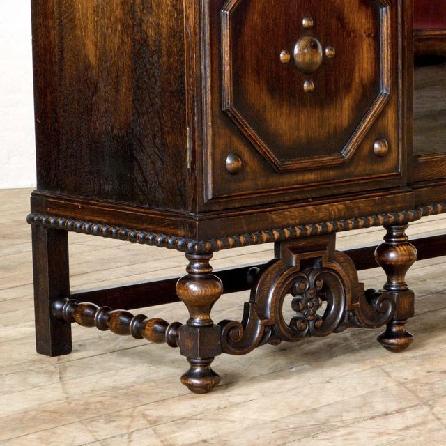 1920s Vintage Oak Bookcase For Sale - Image 5 of 15