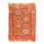 Bright Orange Antique Turkish Bergama Rug - 3'6" x 4'4" For Sale