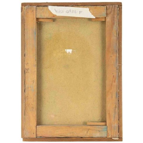 Sirio Pellegrini, Self Portrait, Oil Painting, 1969 For Sale - Image 4 of 5