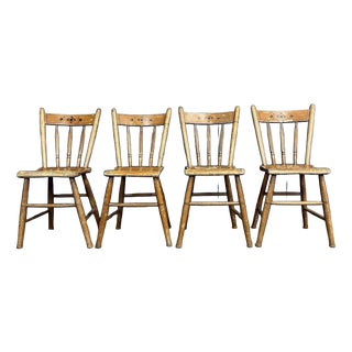Dutch Painted Kitchen Chairs, Set of 4 For Sale