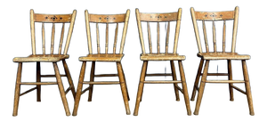 Dutch Painted Kitchen Chairs, Set of 4