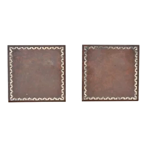 Heintz Arts & Crafts Sterling Silver on Bronze Bookends
