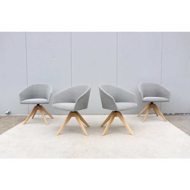 Fabulous set of four Brandy swivel armchairs, designed by Lievore Altherr Molina studio for the Spanish furniture brand...