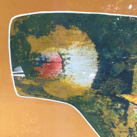 Hoi Lebadang Abstract Embossed Lithograph “Le Lac” Pencil Signed Numbered #215/260 For Sale - Image 11 of 18