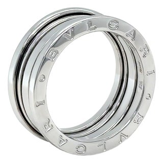 Bvlgari 18ct White Gold B.Zero1 3 Band Ring 10.61g, Size 8.5 For Sale
