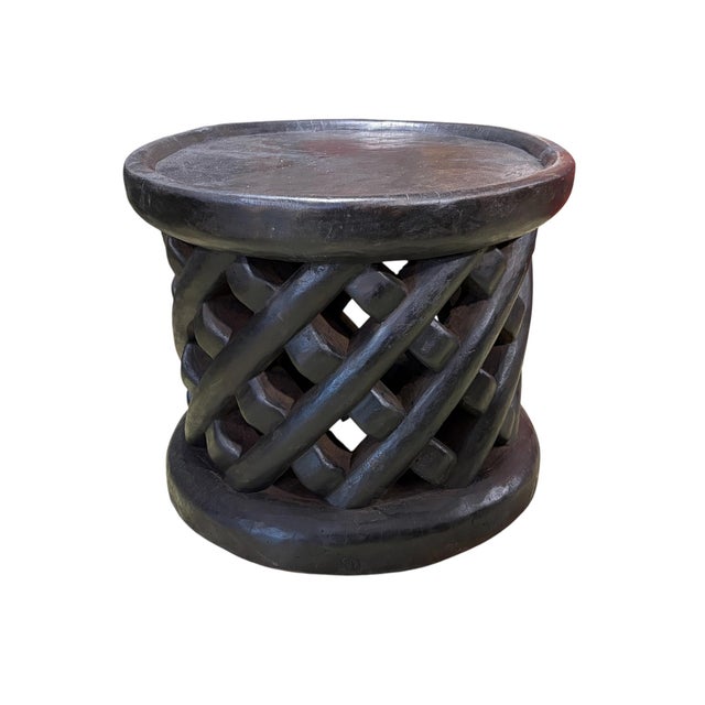 Wood Vintage Lg Tribal Nobility Bamileke Spider Stool/Table Cameroon 16.5" H For Sale - Image 7 of 8