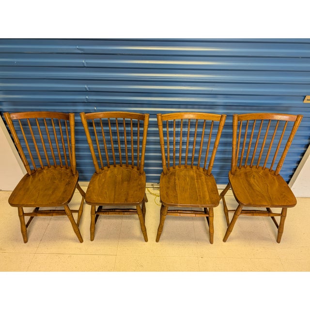 Vintage Mid-Century Stickley Cherry Valley Spindle Back Dining Chairs - Set of 6 (2 Arm, 4 Side) For Sale In New York - Image 6 of 16