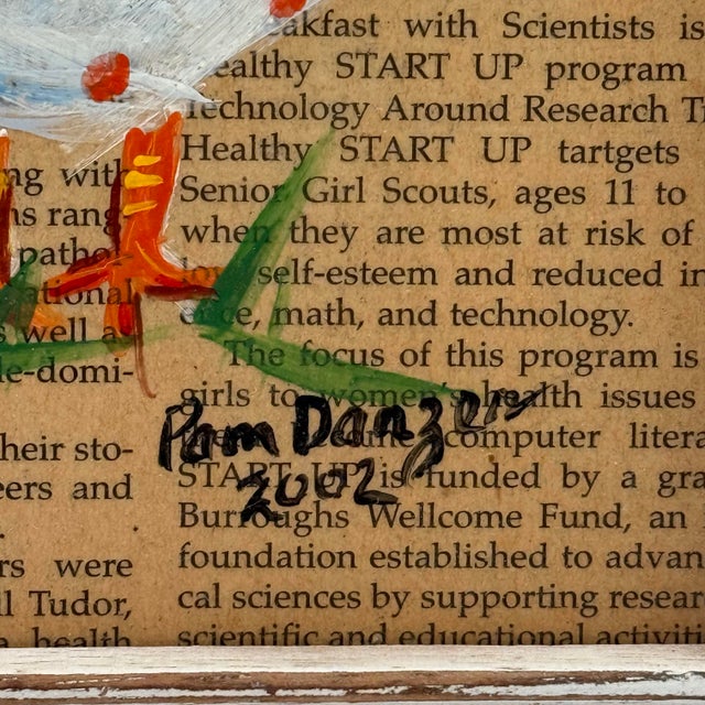 Vintage Farmhouse Chicken Decoupage Framed Paintings - A Trio For Sale - Image 10 of 12