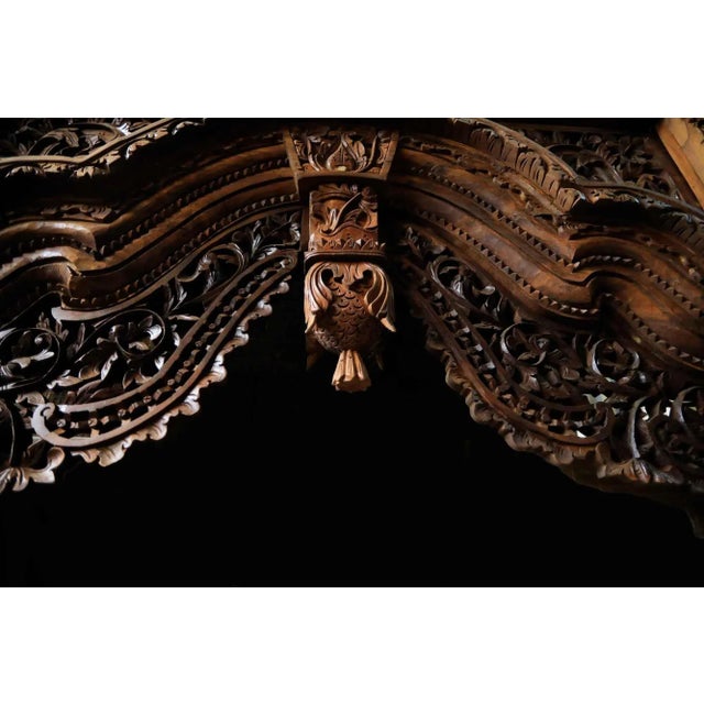 Late 20th Century Entry Doors Vintage Carved Teakwood For Sale - Image 5 of 11