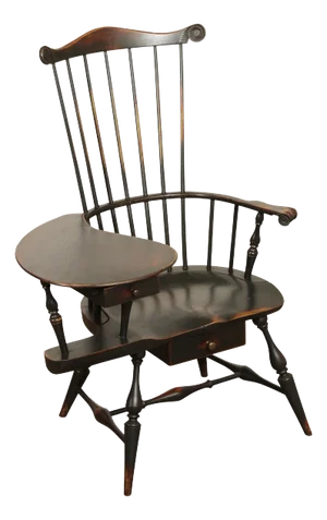 Oley Valley Reproductions Distress Painted Windsor Writing Armchair
