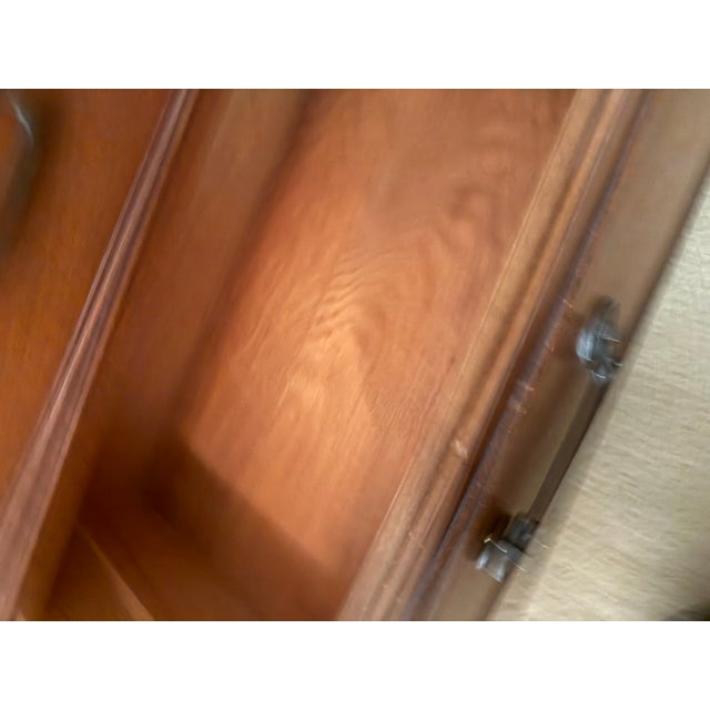 Drexel Mid Century Modern Maoghany Lowboy Dresser With Matching Mirror and Hidden Compartment For Sale - Image 11 of 11