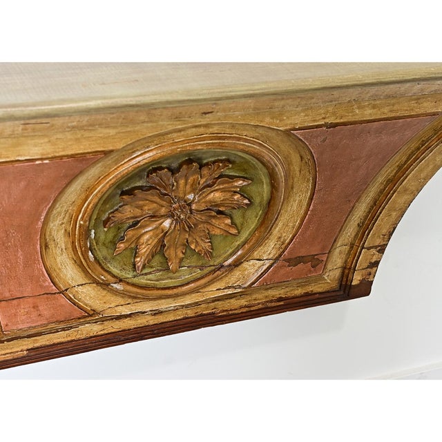 Wood Portuguese 18th Century Painted and Gilt Wall Console For Sale - Image 7 of 13