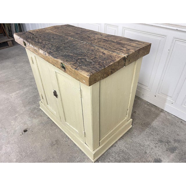 Beige Small Antique Workbench in Oak and Fir, 1890s For Sale - Image 8 of 11