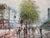 Vintage Caroline Burnett Impressionist Parisian Street Scene Oil on Canvas Painting, Unframed For Sale - Image 9 of 11