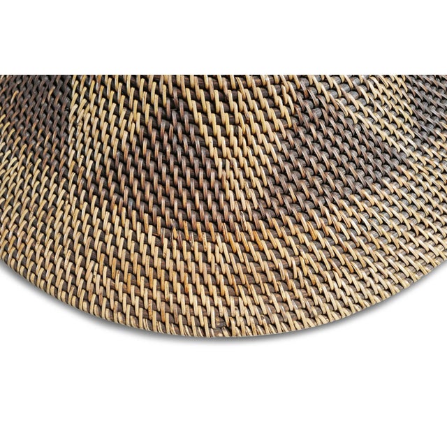 Brown Diamond Tea Stained Basket W/Lid For Sale - Image 8 of 9