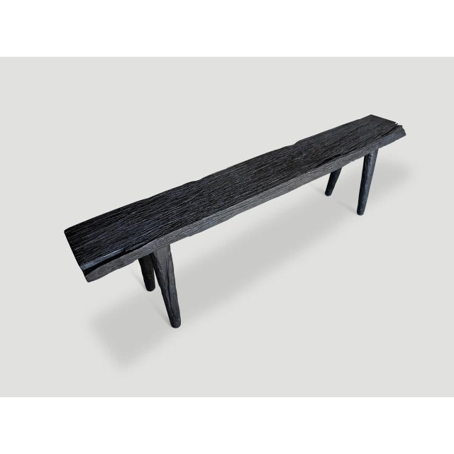 Andrianna Shamaris Minimalist Charred Bench For Sale In New York - Image 6 of 6