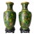 Pair of Mid 20th Century Chinese Floral Cloissone Vases With Stands For Sale