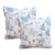Set of 22'' Whimsy Blue Floral With Velvet Pillows For Sale